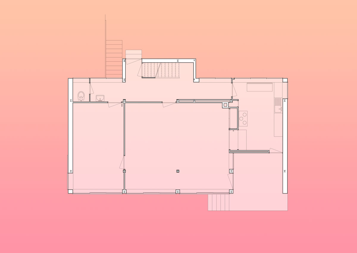plan-des-erdgeschosses-mit-eingang-und-treppenhaus-kueche-loggia-wohn-ess-zimmer-eck-zimmer-und-wc