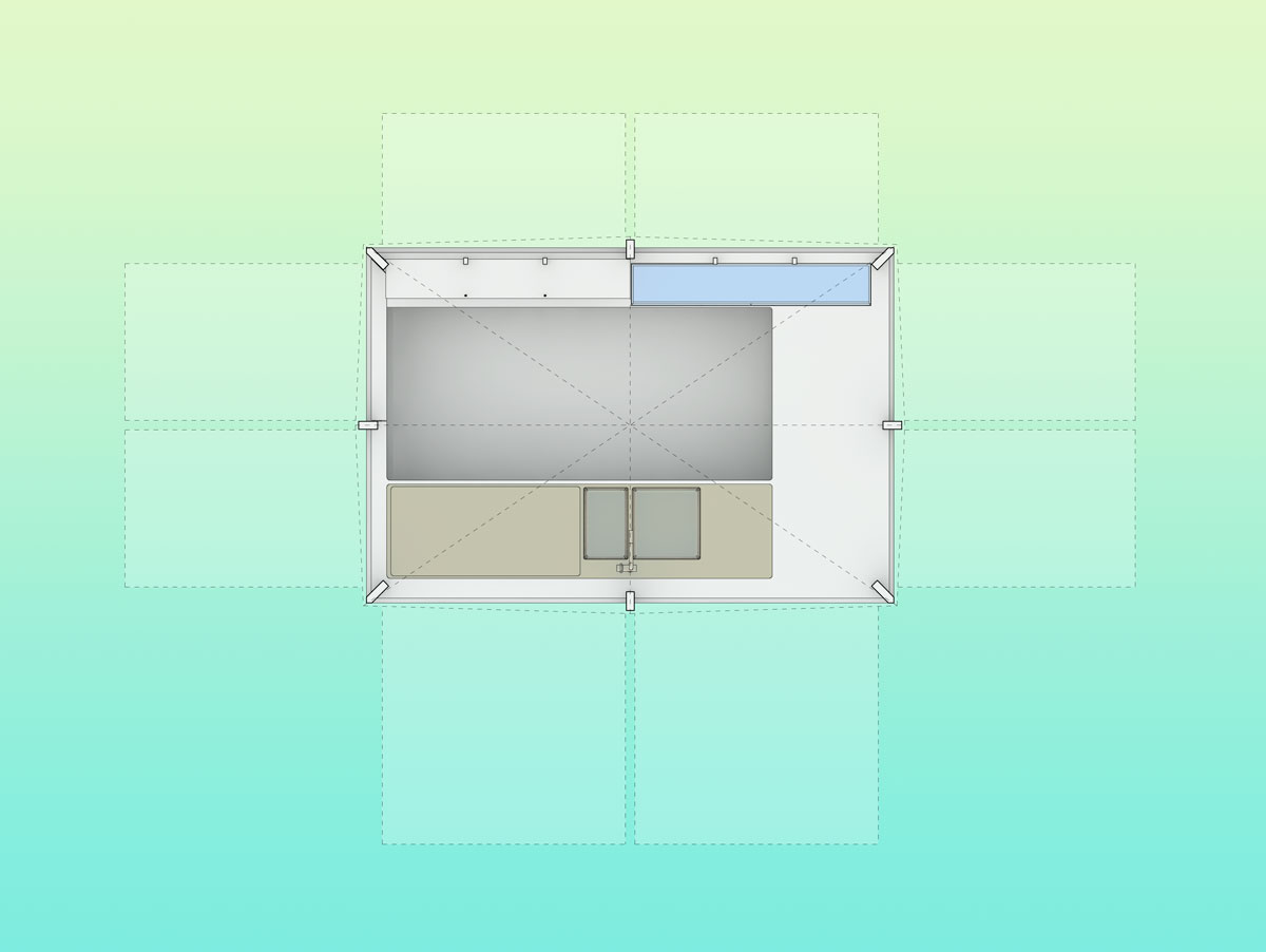 grundriss-mit-der-tragstruktur-und-der-messing-theke-mit-doppel-waschbecken-und-kuehl-vitrine