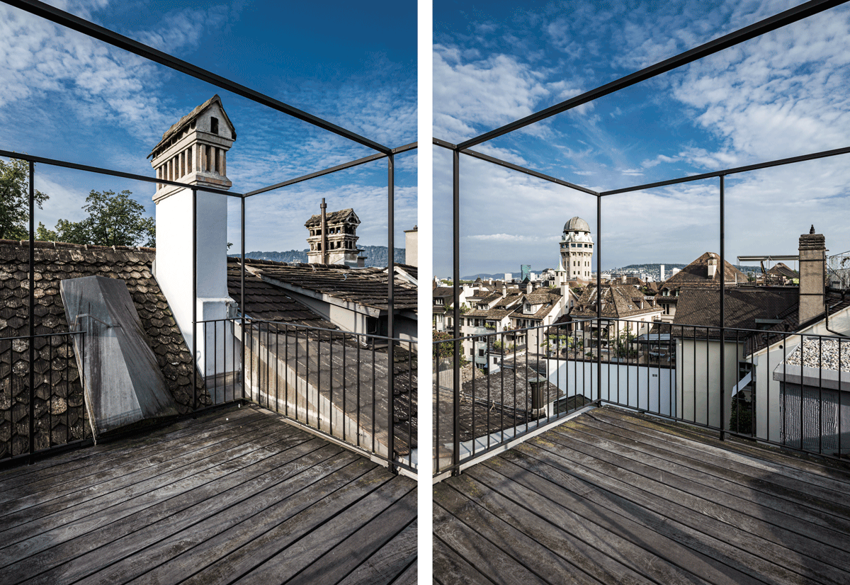 die-dachterrasse-mit-pergola-und-gelaender-aus-schwarzem-stahl-bietet-einen-schoenen-rundum-blick-ueber-zuerich
