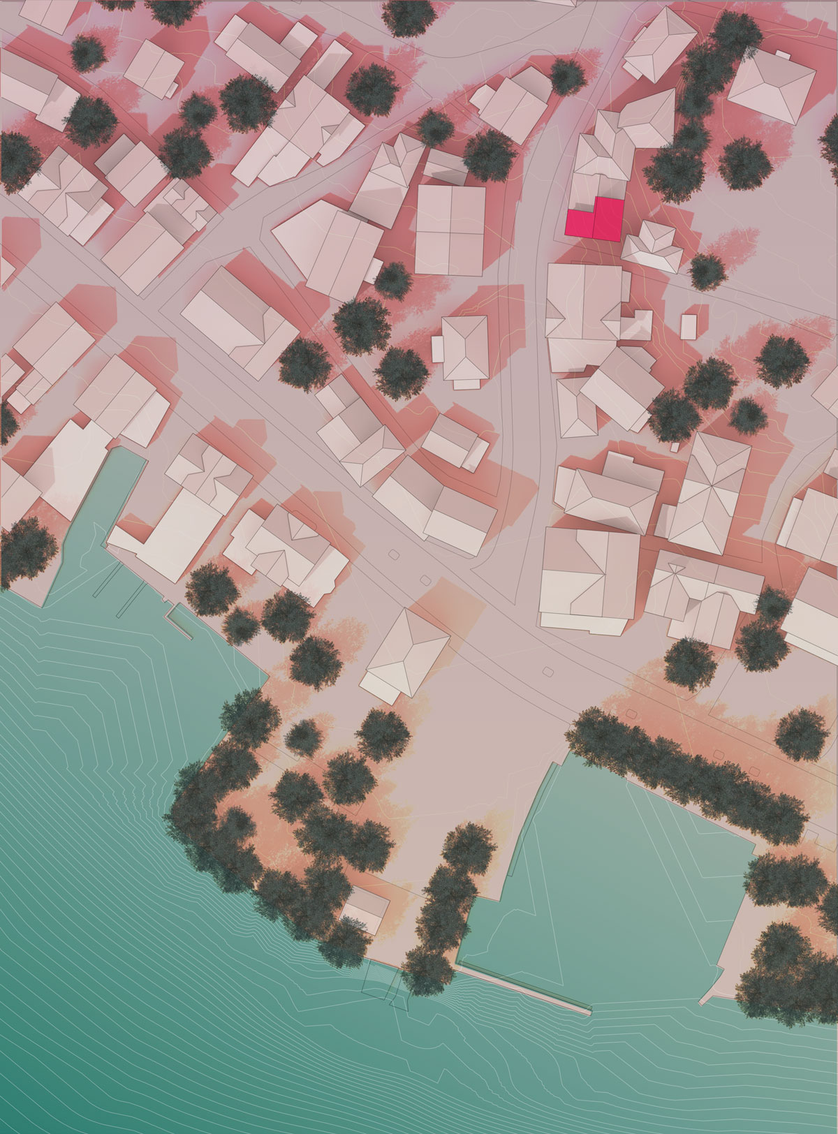 situationsplan-der-kernzone-altstadt-maennedorf-mit-hafen-und-seeanstoss-zuerichsee-sowie-rot-markiertem-umbauobjekt