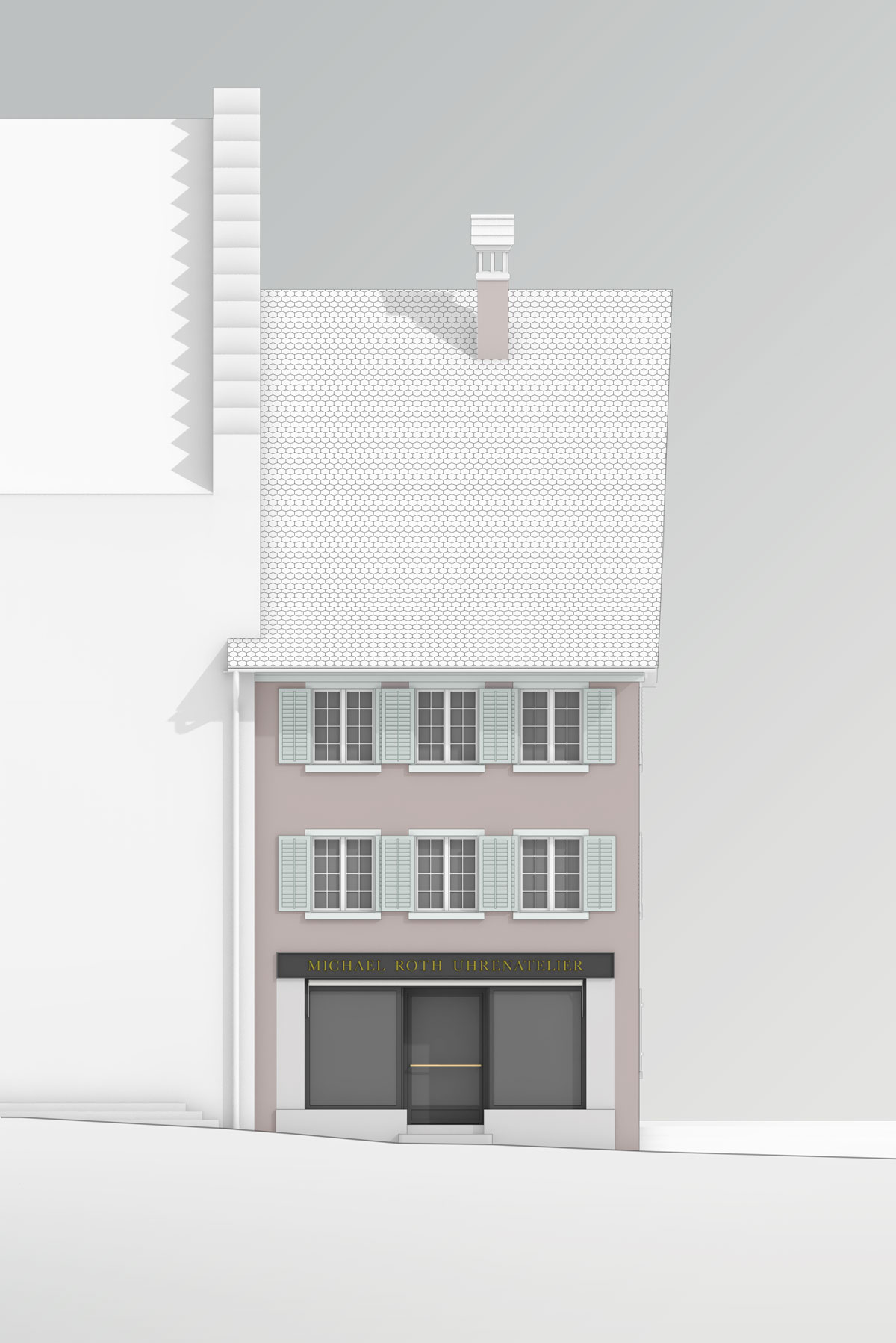 ansichtszeichnung-der-schmalen-front-fassade-gegen-die-marktgasse-mit-historischen-fenstern-und-neuem-schaufenster