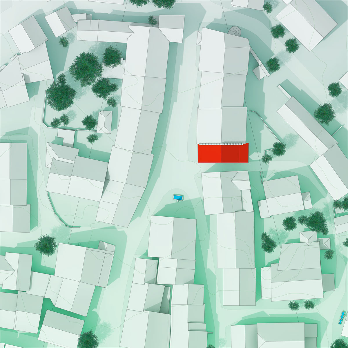 situationsplan-der-kernzone-im-bereich-der-marktgasse-und-dem-zentralen-platz-mit-brunnen-und-rot-markiertem-umbauobjekt